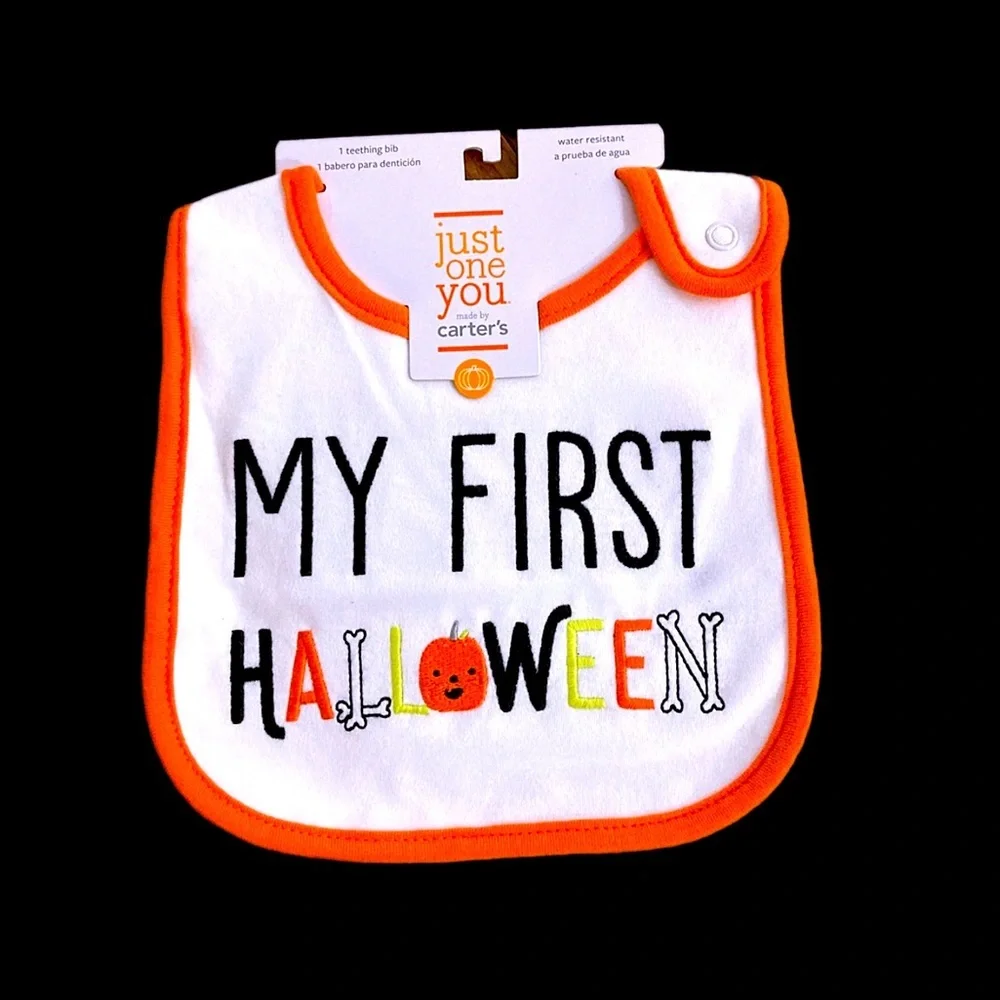 My First Halloween Bib NWT